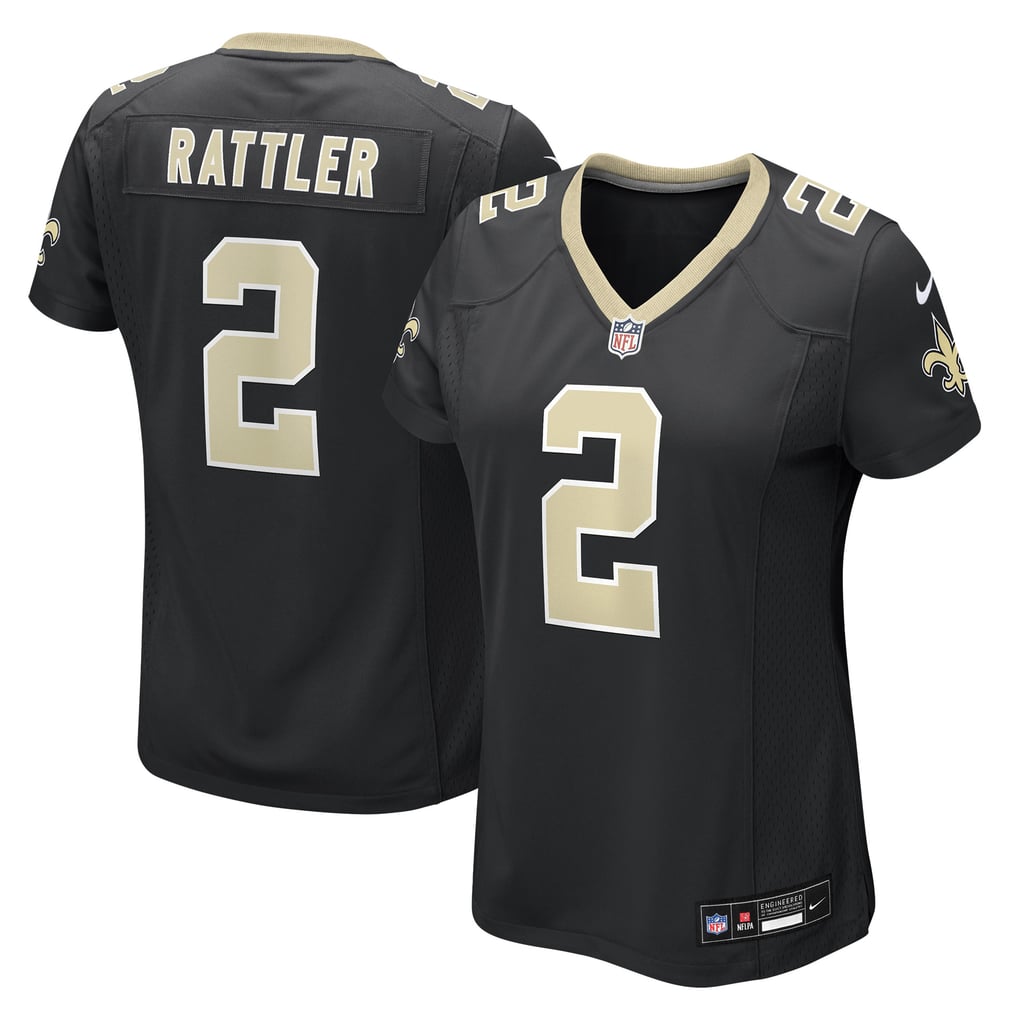 Women's New Orleans Saints Spencer Rattler Nike  Black Team Game Jersey - Image 1