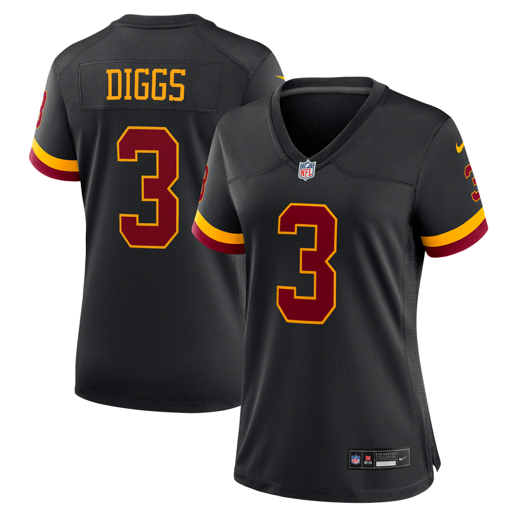 Women's Washington Commanders Stefon Diggs Nike Black Alternate Hail Raiser Game Jersey - Image 1