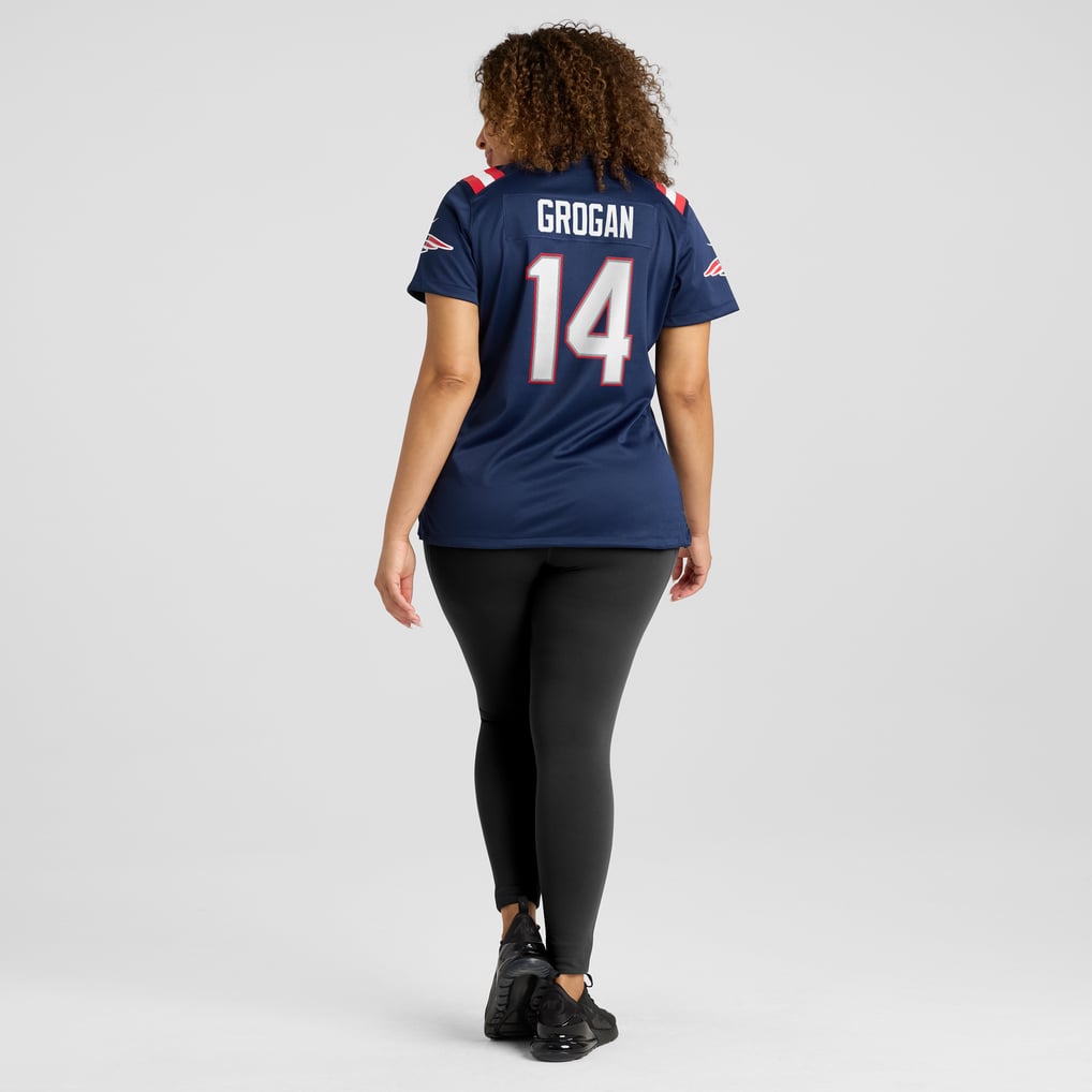 Women's New England Patriots Steve Grogan Nike Navy Game Retired Player Jersey - Image 8