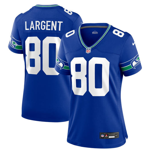 Women's Seattle Seahawks Steve Largent Nike Royal Throwback Retired Player Game Jersey - Image 1