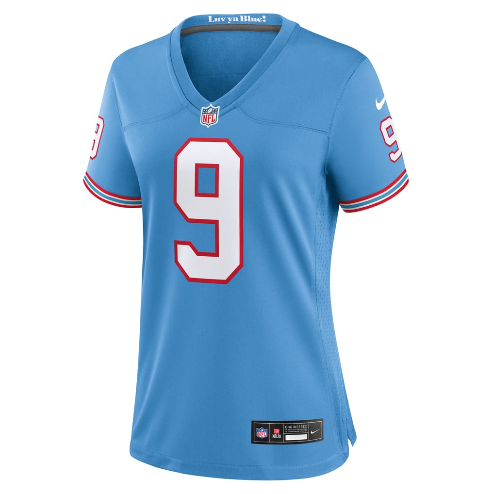 Women's Tennessee Titans Steve McNair Nike Light Blue Oilers Throwback Retired Player Game Jersey - Image 3