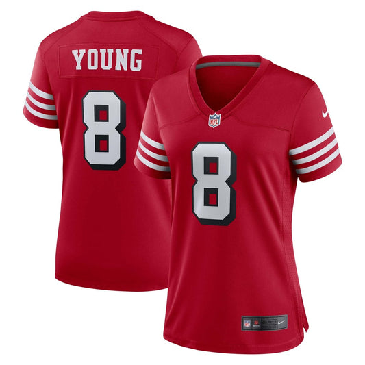 Women's San Francisco 49ers Steve Young Nike Scarlet Alternate Game Jersey - Image 1