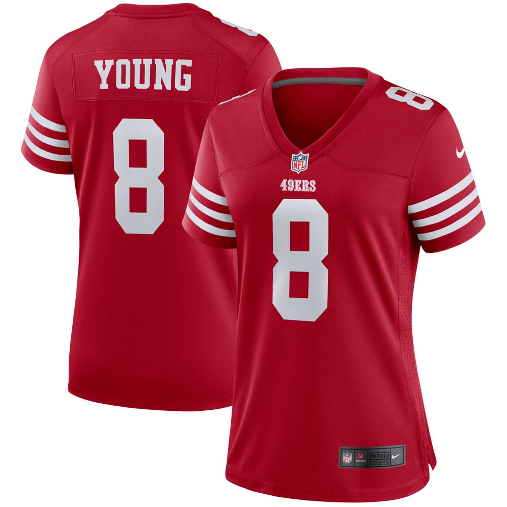 Women's San Francisco 49ers Steve Young Nike Scarlet Retired Player Game Jersey - Image 2