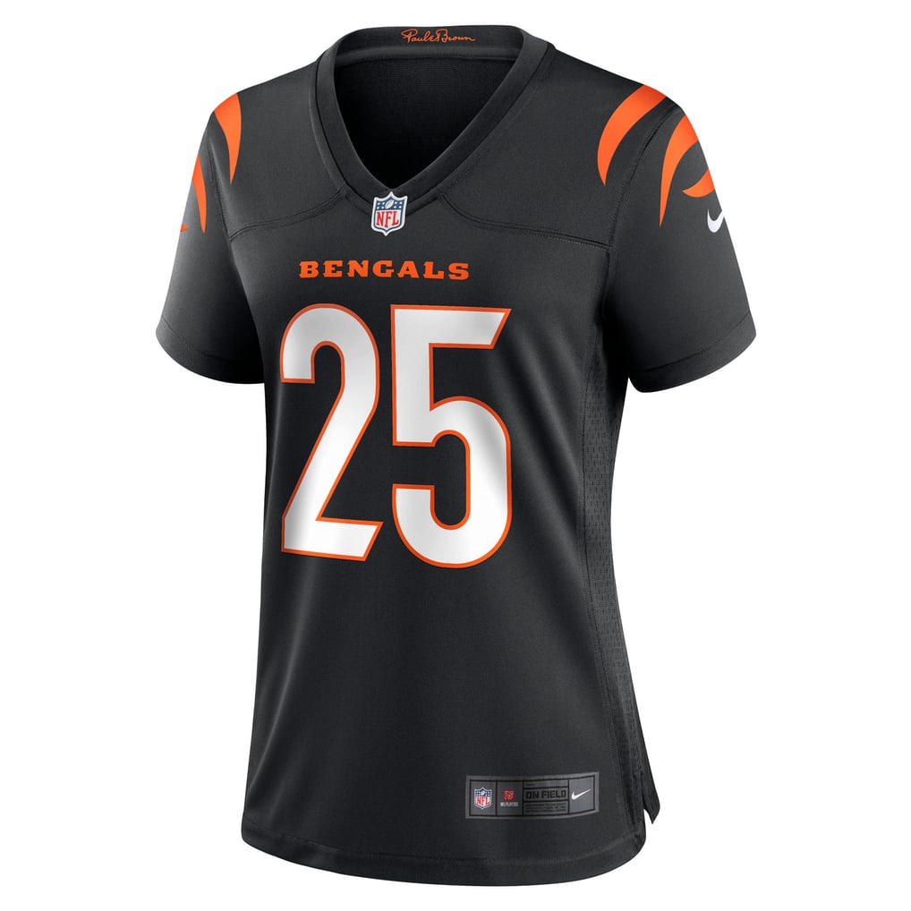 Women's Cincinnati Bengals Tahj Brooks Nike Black Team Game Jersey - Image 3