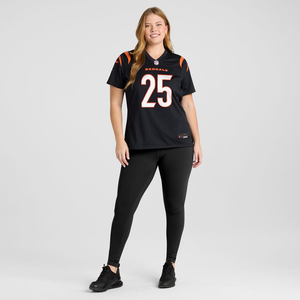 Women's Cincinnati Bengals Tahj Brooks Nike Black Team Game Jersey - Image 7