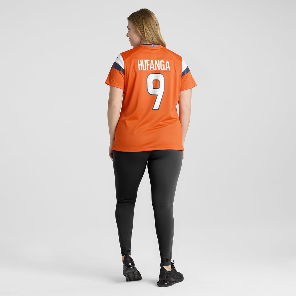 Women's Denver Broncos Talanoa Hufanga Nike  Orange Team Game Jersey - Image 8