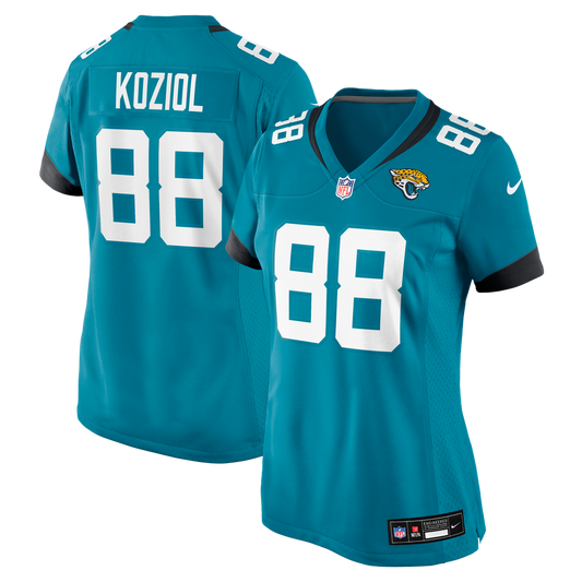 Women's Jacksonville Jaguars Tanner Koziol Nike Teal Team Game Jersey - Image 1