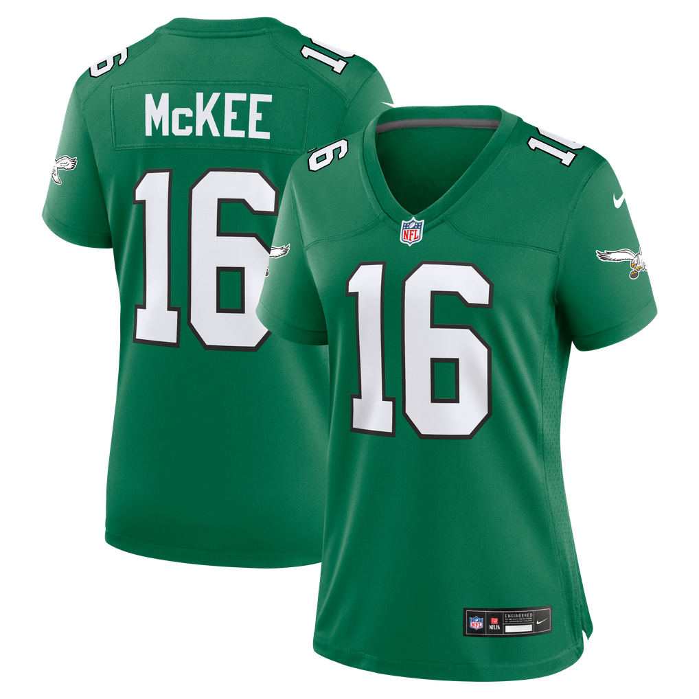 Women's Philadelphia Eagles Tanner McKee Nike Kelly Green Alternate Game Jersey - Image 2