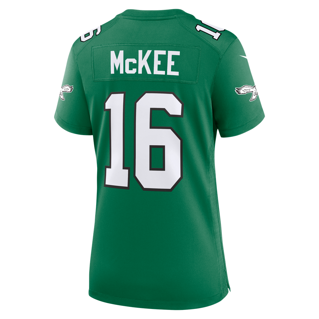 Women's Philadelphia Eagles Tanner McKee Nike Kelly Green Alternate Game Jersey - Image 4