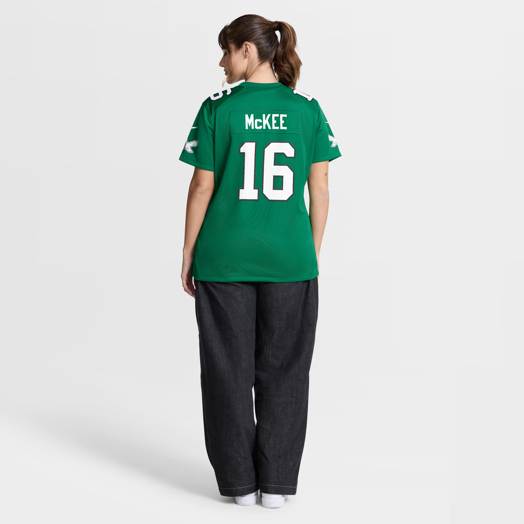 Women's Philadelphia Eagles Tanner McKee Nike Kelly Green Alternate Game Jersey - Image 8