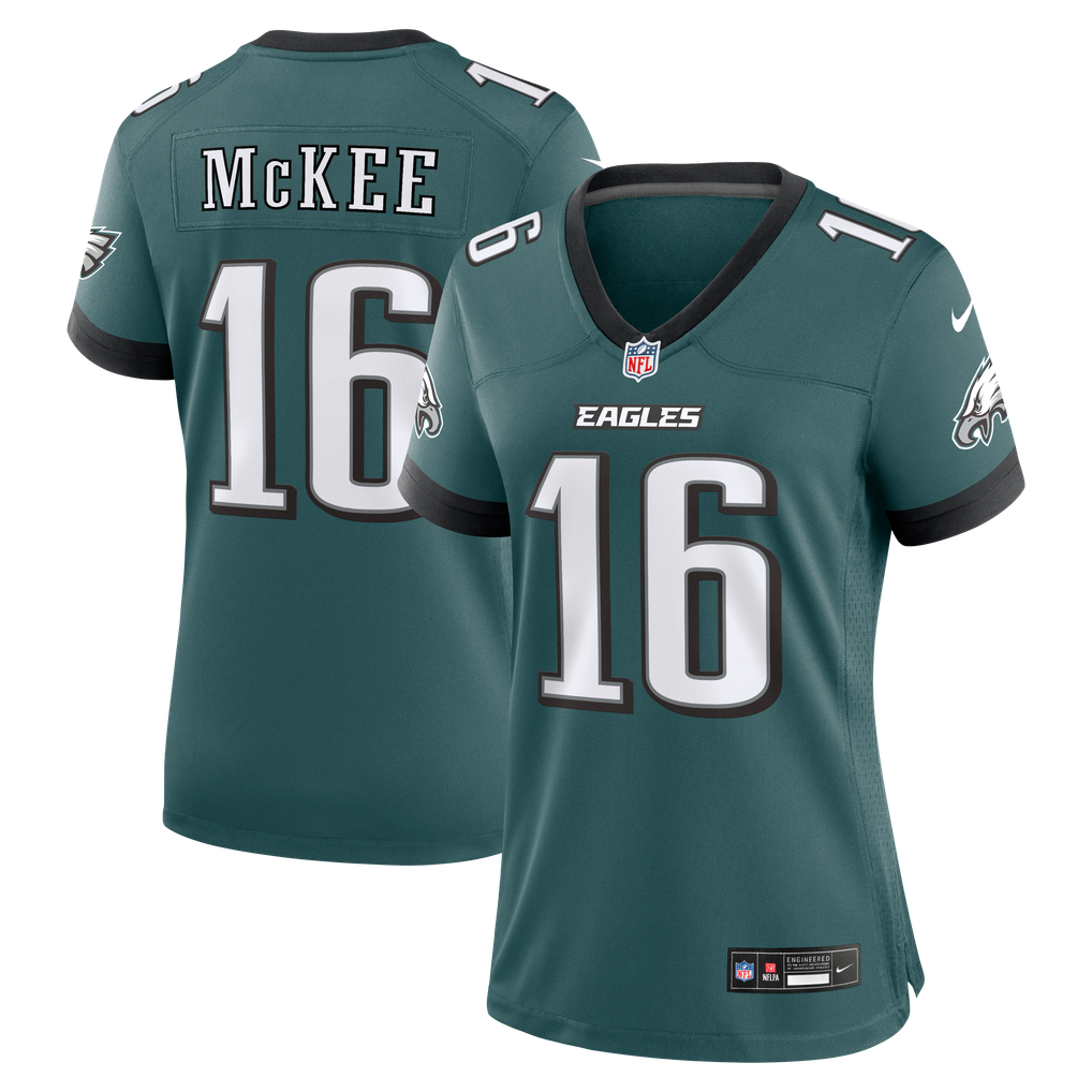Women's Philadelphia Eagles Tanner McKee Nike  Midnight Green Team Game Jersey - Image 1