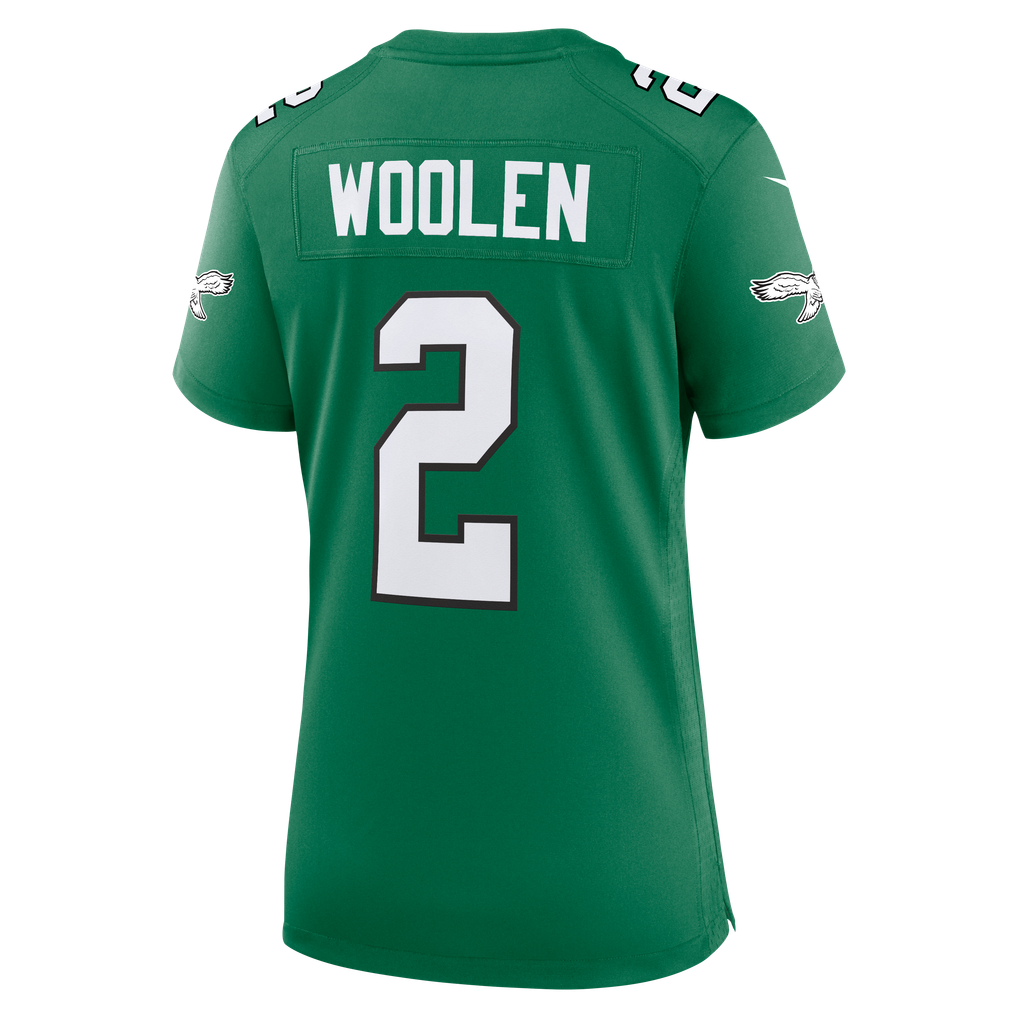 Women's Philadelphia Eagles Tariq Woolen Nike  Kelly Green Alternate Game Jersey - Image 4