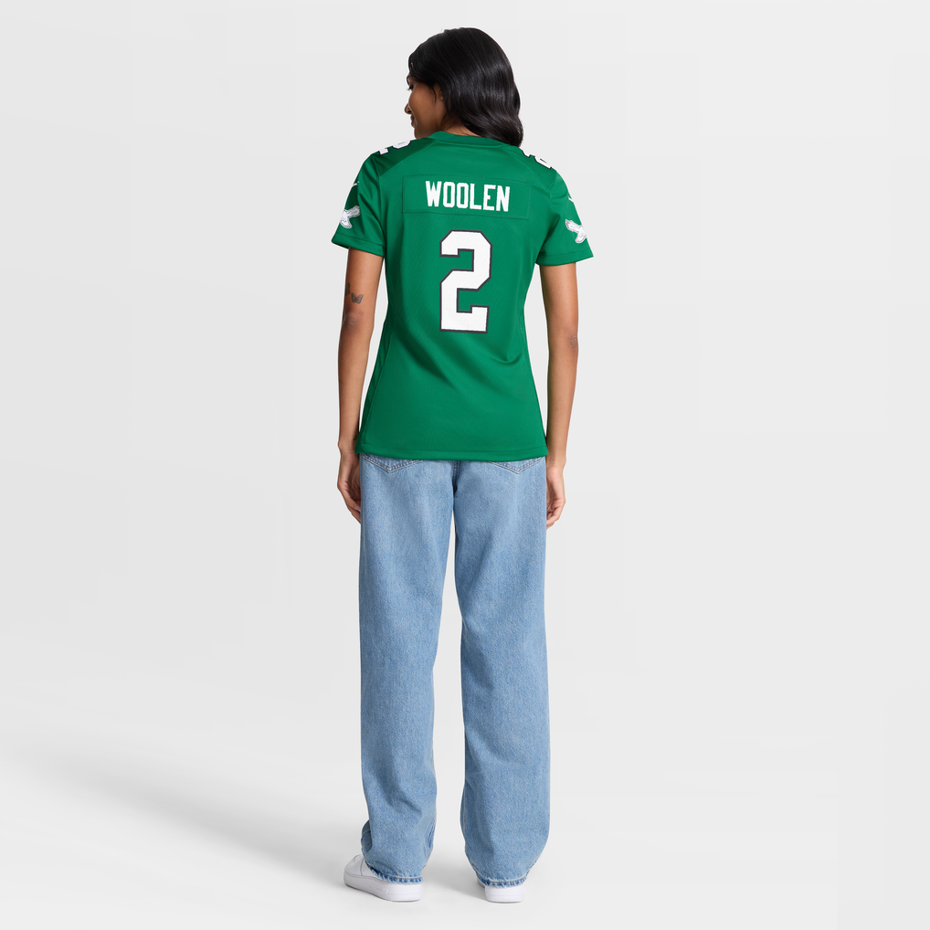 Women's Philadelphia Eagles Tariq Woolen Nike  Kelly Green Alternate Game Jersey - Image 6