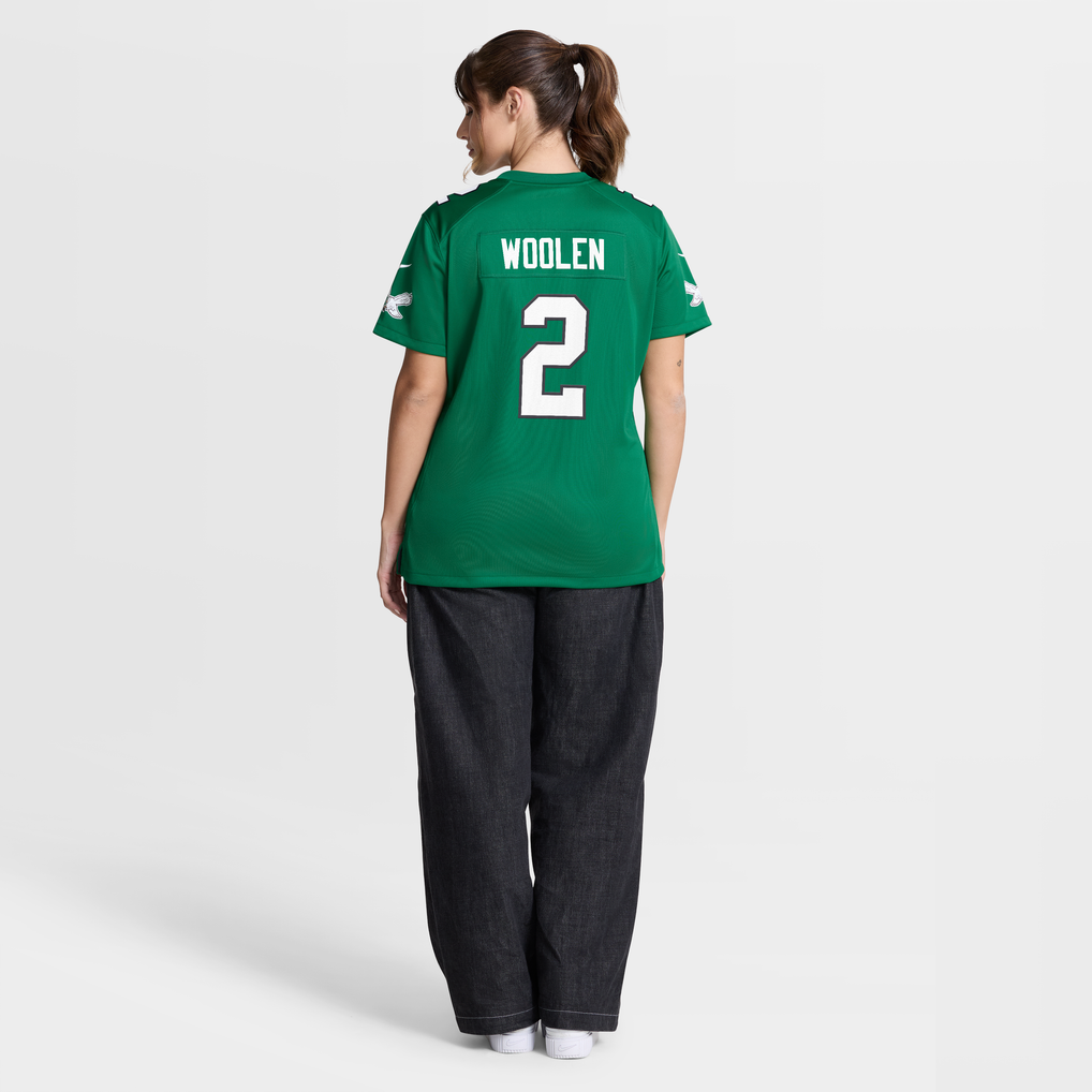 Women's Philadelphia Eagles Tariq Woolen Nike  Kelly Green Alternate Game Jersey - Image 8