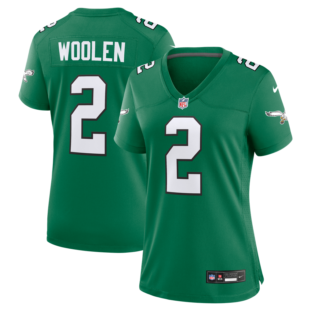 Women's Philadelphia Eagles Tariq Woolen Nike  Kelly Green Alternate Game Jersey - Image 1