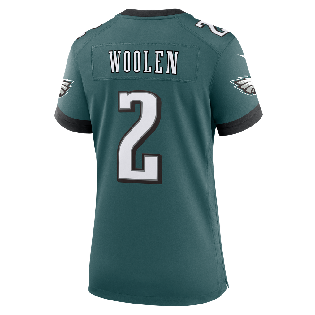 Women's Philadelphia Eagles Tariq Woolen Nike Midnight Green Team Game Jersey - Image 4