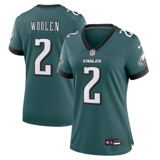 Women's Philadelphia Eagles Tariq Woolen Nike Midnight Green Team Game Jersey - Image 1