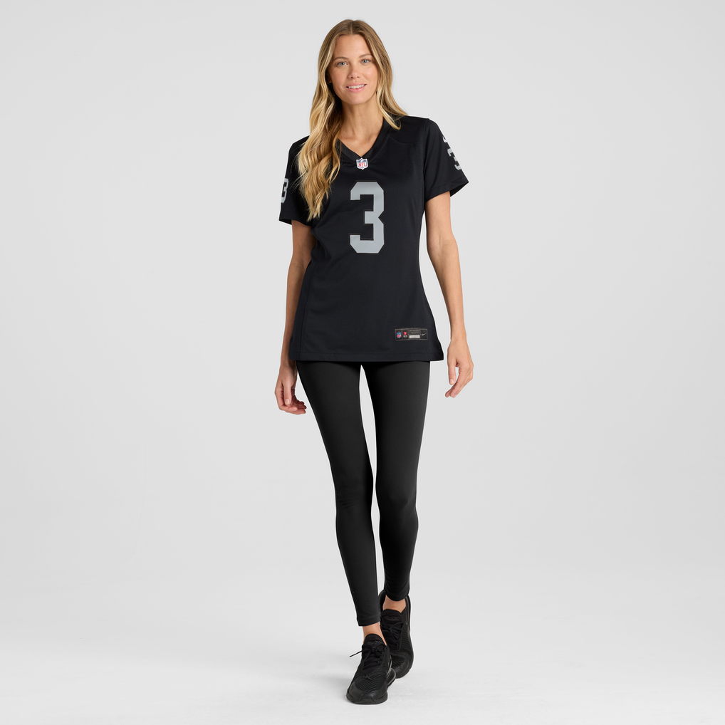 Women's Las Vegas Raiders Taron Johnson Nike Black Team Game Jersey - Image 3