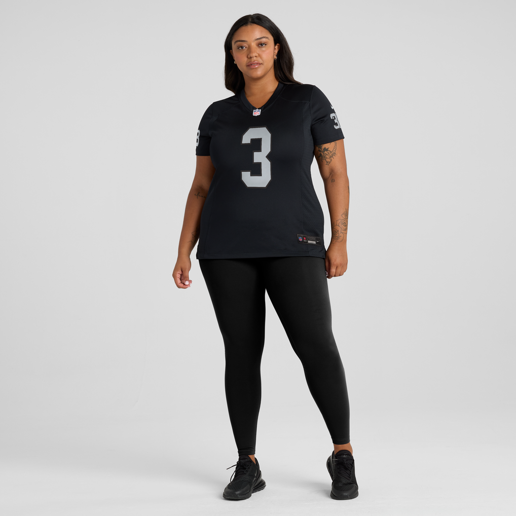 Women's Las Vegas Raiders Taron Johnson Nike Black Team Game Jersey - Image 5