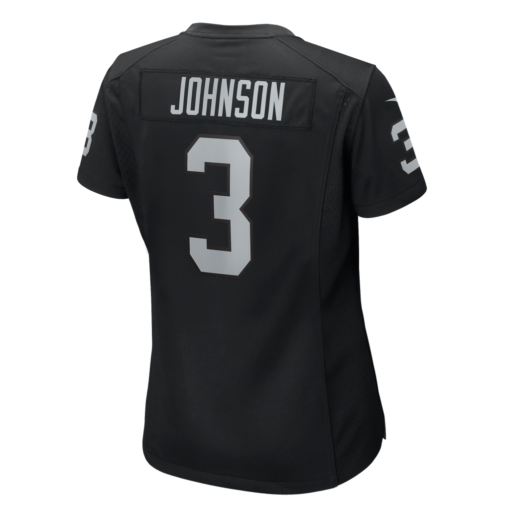 Women's Las Vegas Raiders Taron Johnson Nike Black Team Game Jersey - Image 8