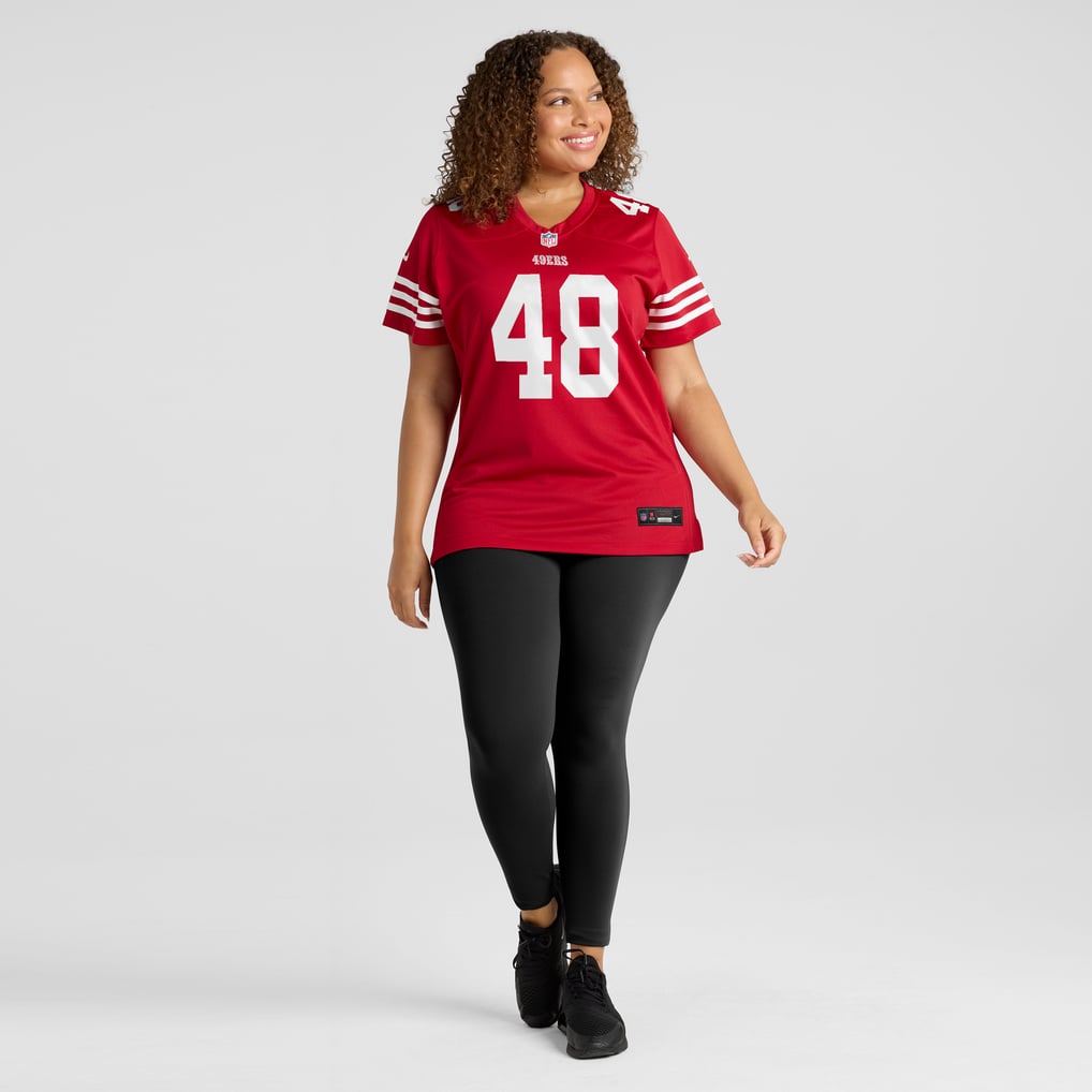 Women's San Francisco 49ers Tatum Bethune Nike  Scarlet Team Game Jersey - Image 7