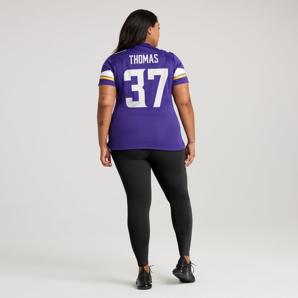 Women's Minnesota Vikings Tavierre Thomas Nike  Purple Team Game Jersey - Image 8