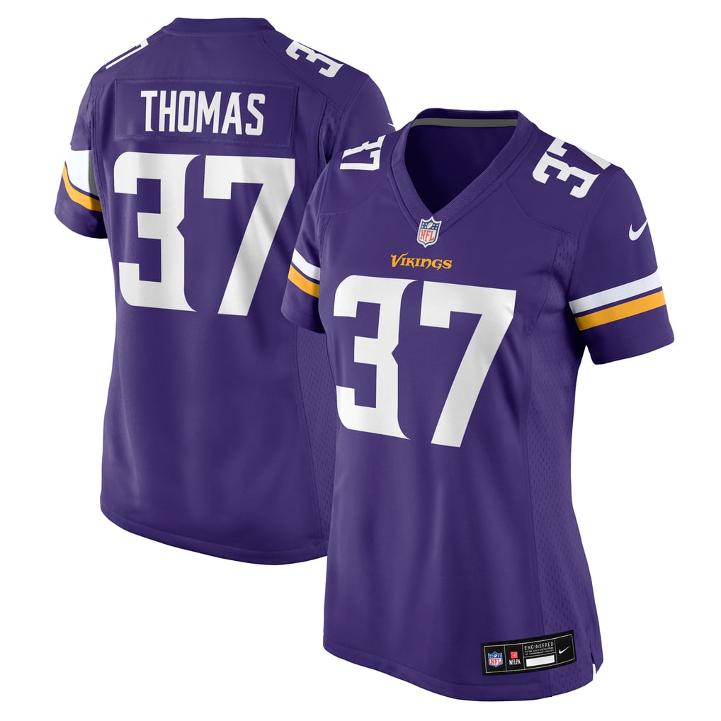 Women's Minnesota Vikings Tavierre Thomas Nike  Purple Team Game Jersey - Image 1