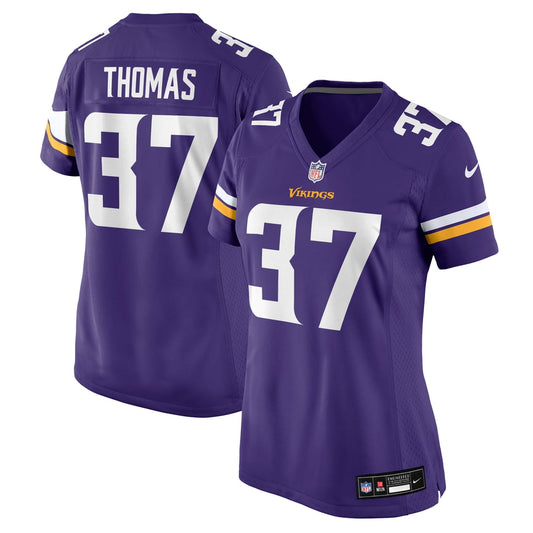 Women's Minnesota Vikings Tavierre Thomas Nike  Purple Team Game Jersey - Image 1