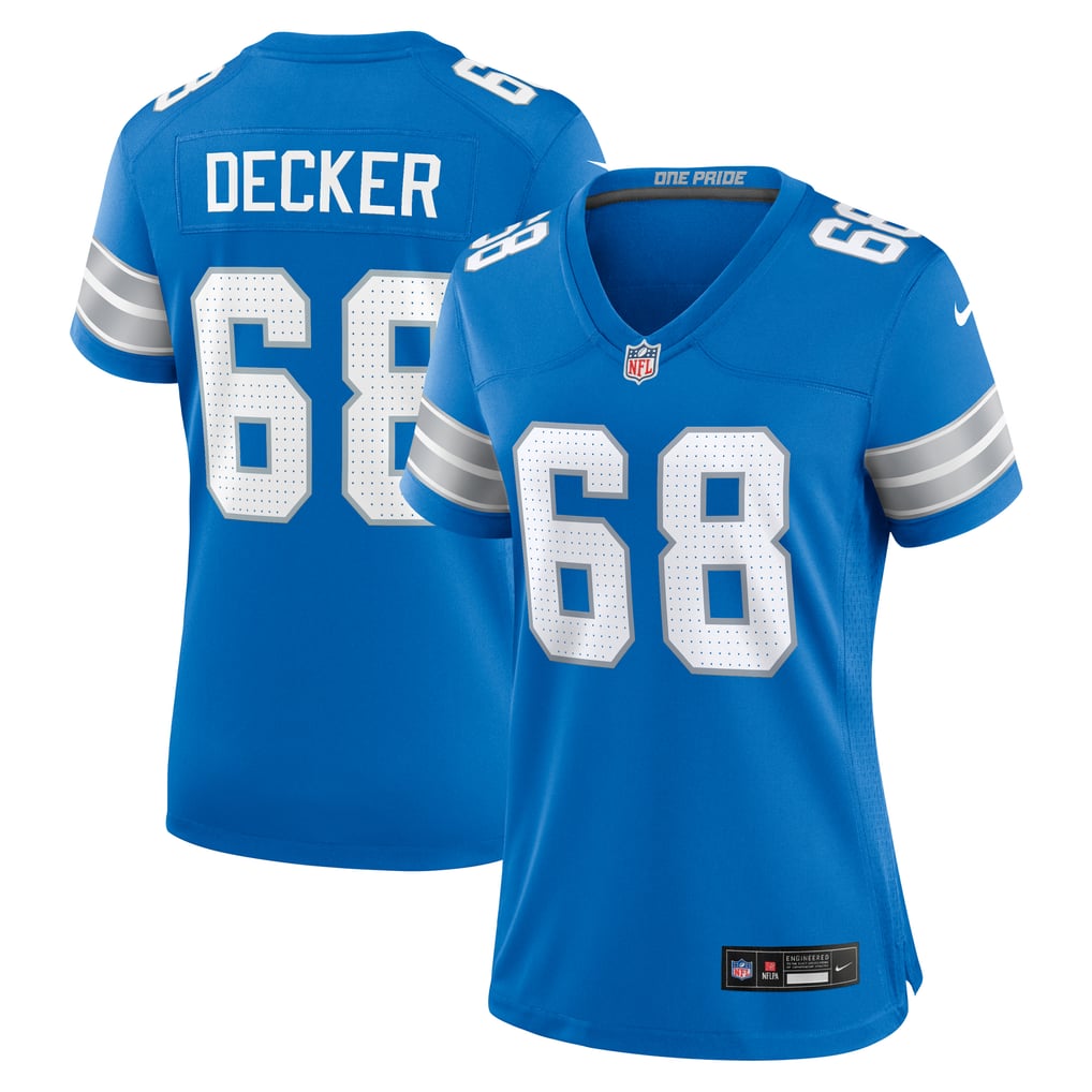 Women's Detroit Lions Taylor Decker Nike  Blue Team Game Jersey - Image 1