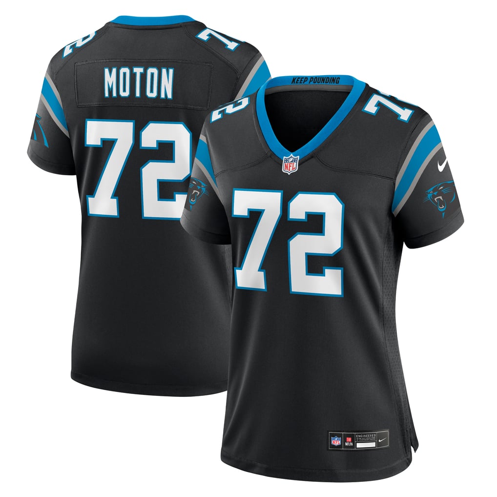 Women's Carolina Panthers Taylor Moton Nike Black Team Game Jersey - Image 2