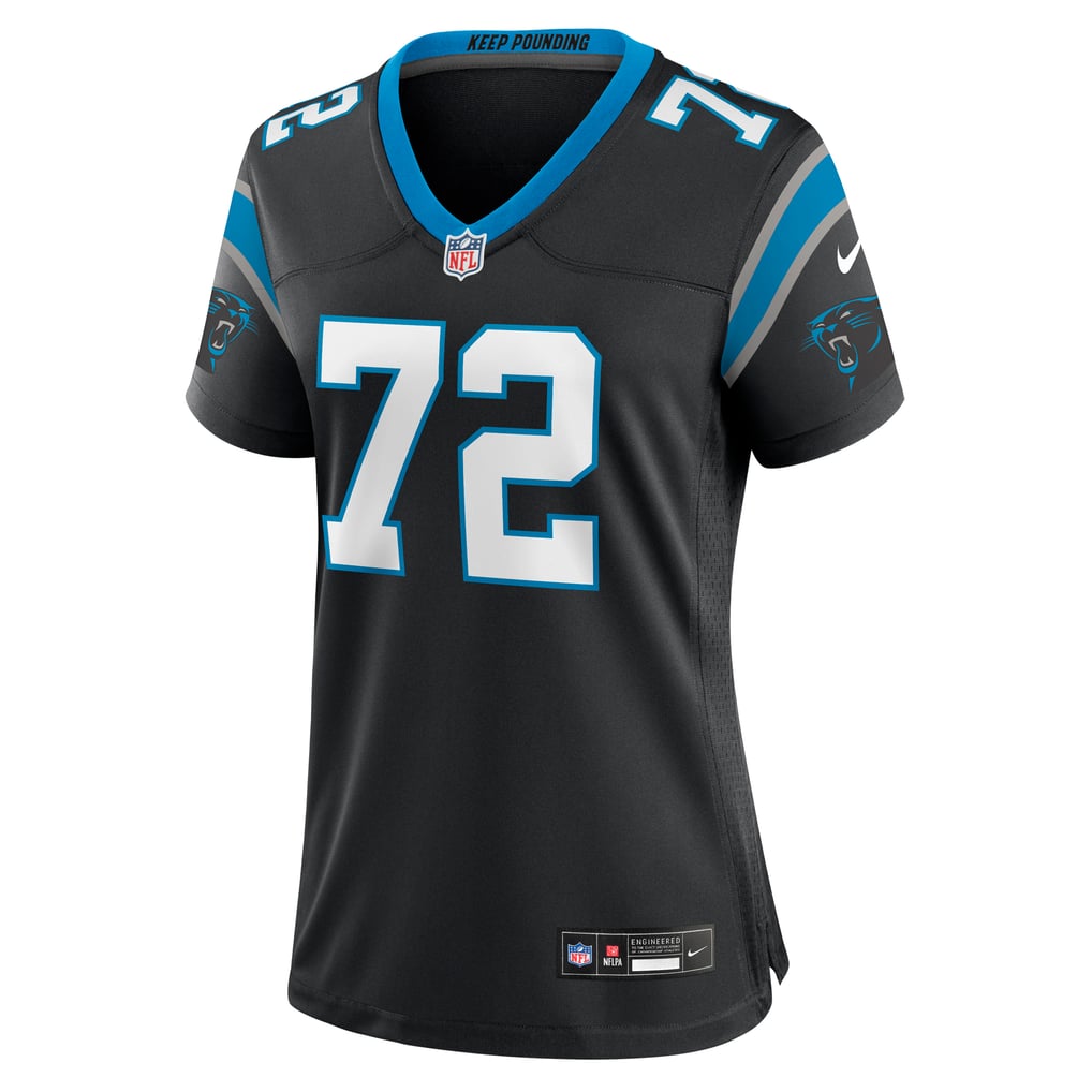 Women's Carolina Panthers Taylor Moton Nike Black Team Game Jersey - Image 3