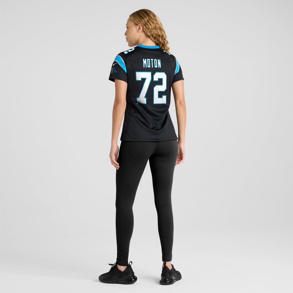 Women's Carolina Panthers Taylor Moton Nike Black Team Game Jersey - Image 6