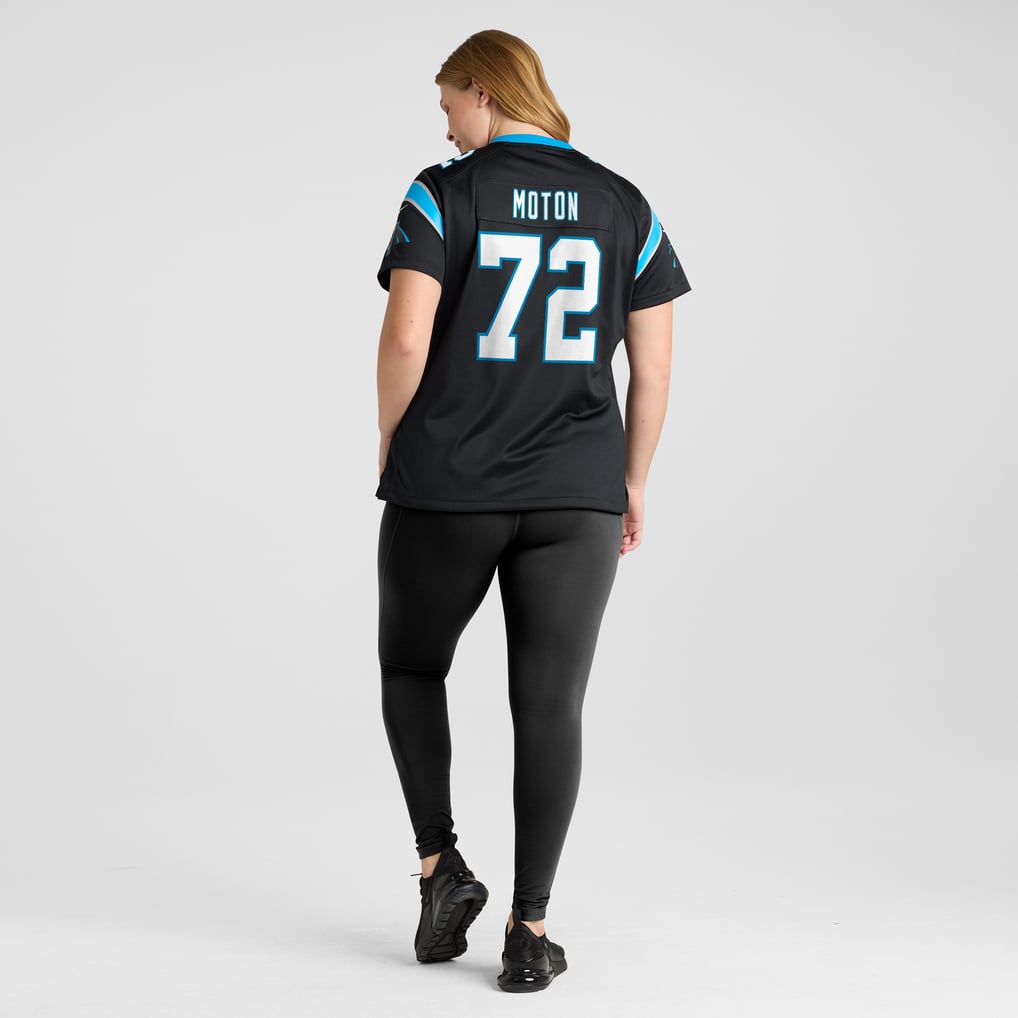 Women's Carolina Panthers Taylor Moton Nike Black Team Game Jersey - Image 8