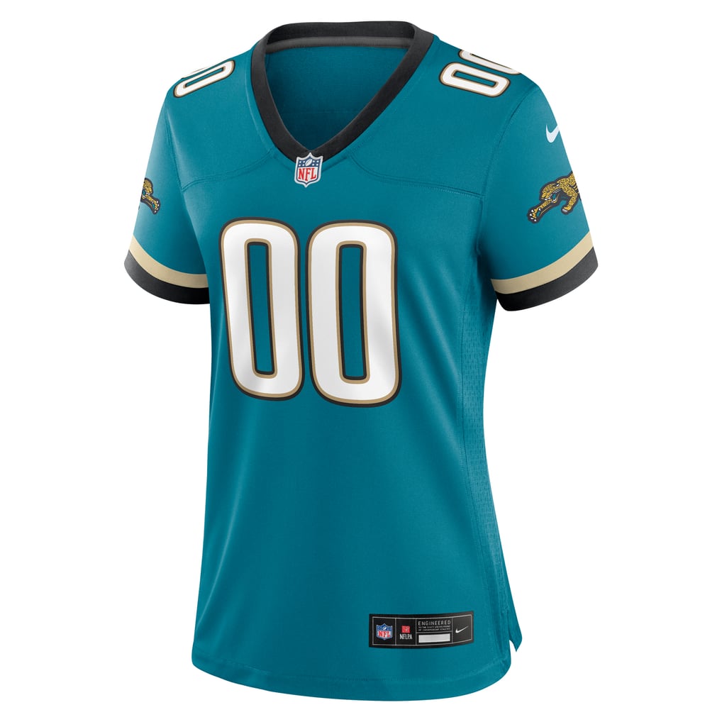 Women's Jacksonville Jaguars Nike Teal Prowler Throwback Custom Game Jersey - Image 3