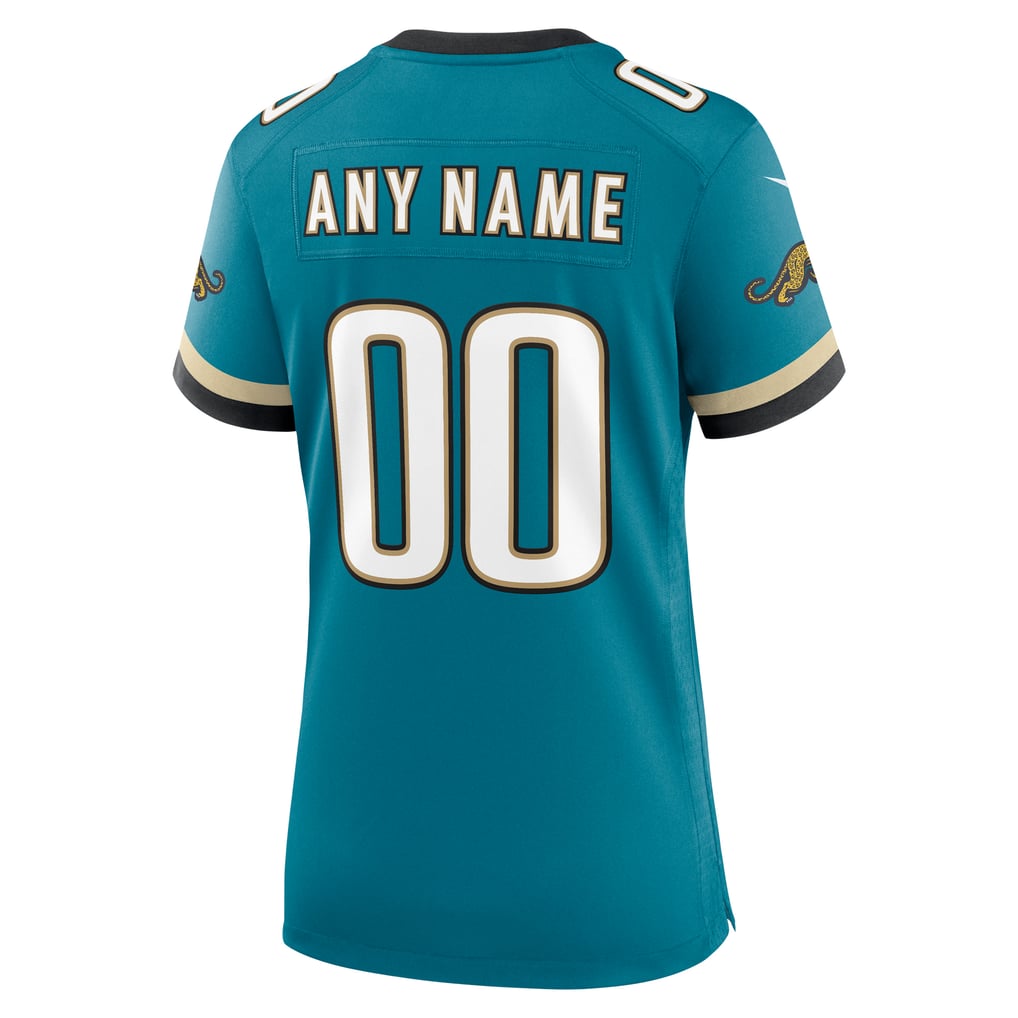 Women's Jacksonville Jaguars Nike Teal Prowler Throwback Custom Game Jersey - Image 4