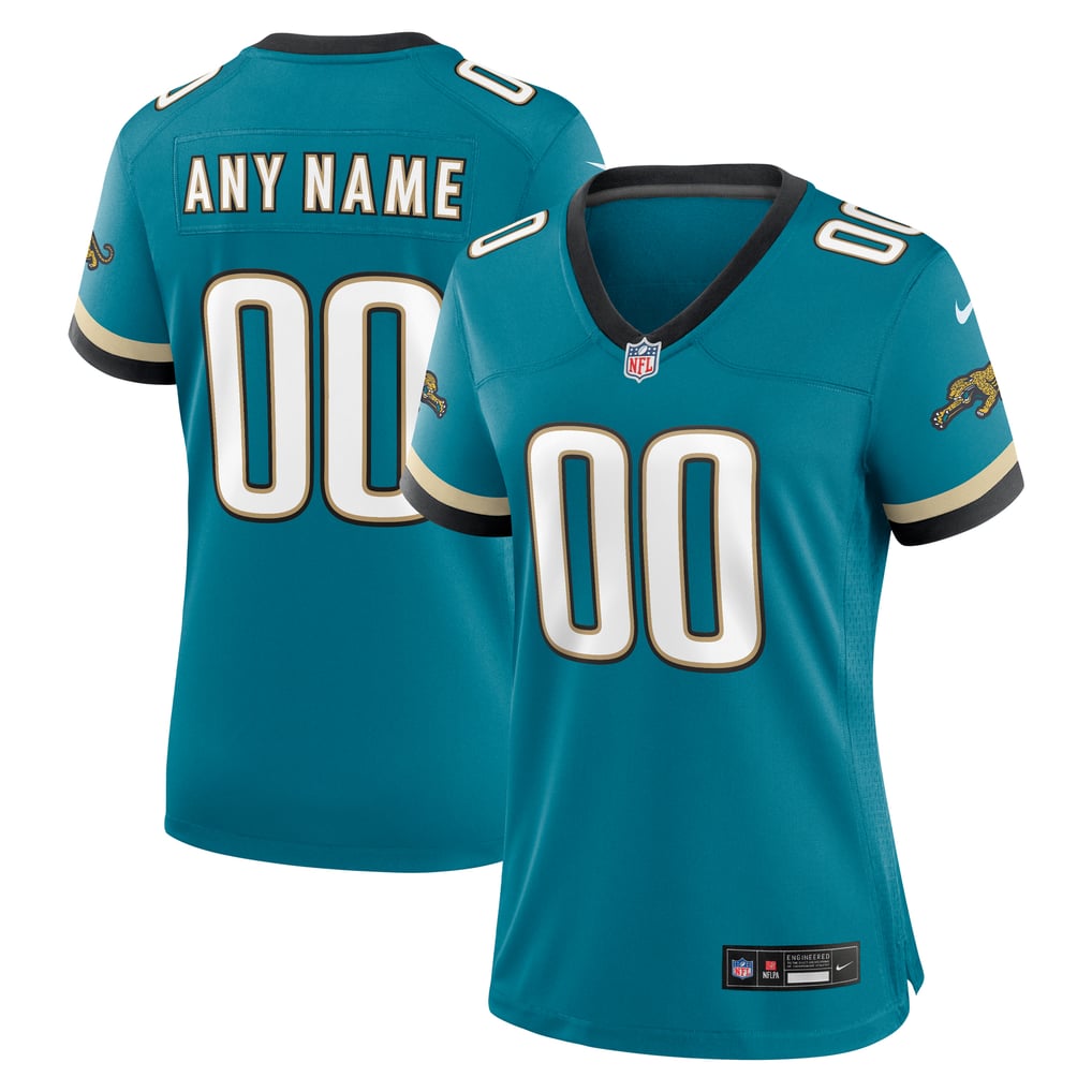 Women's Jacksonville Jaguars Nike Teal Prowler Throwback Custom Game Jersey - Image 1