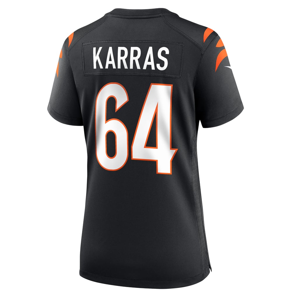 Women's Cincinnati Bengals Ted Karras Nike Black Game Player Jersey - Image 4