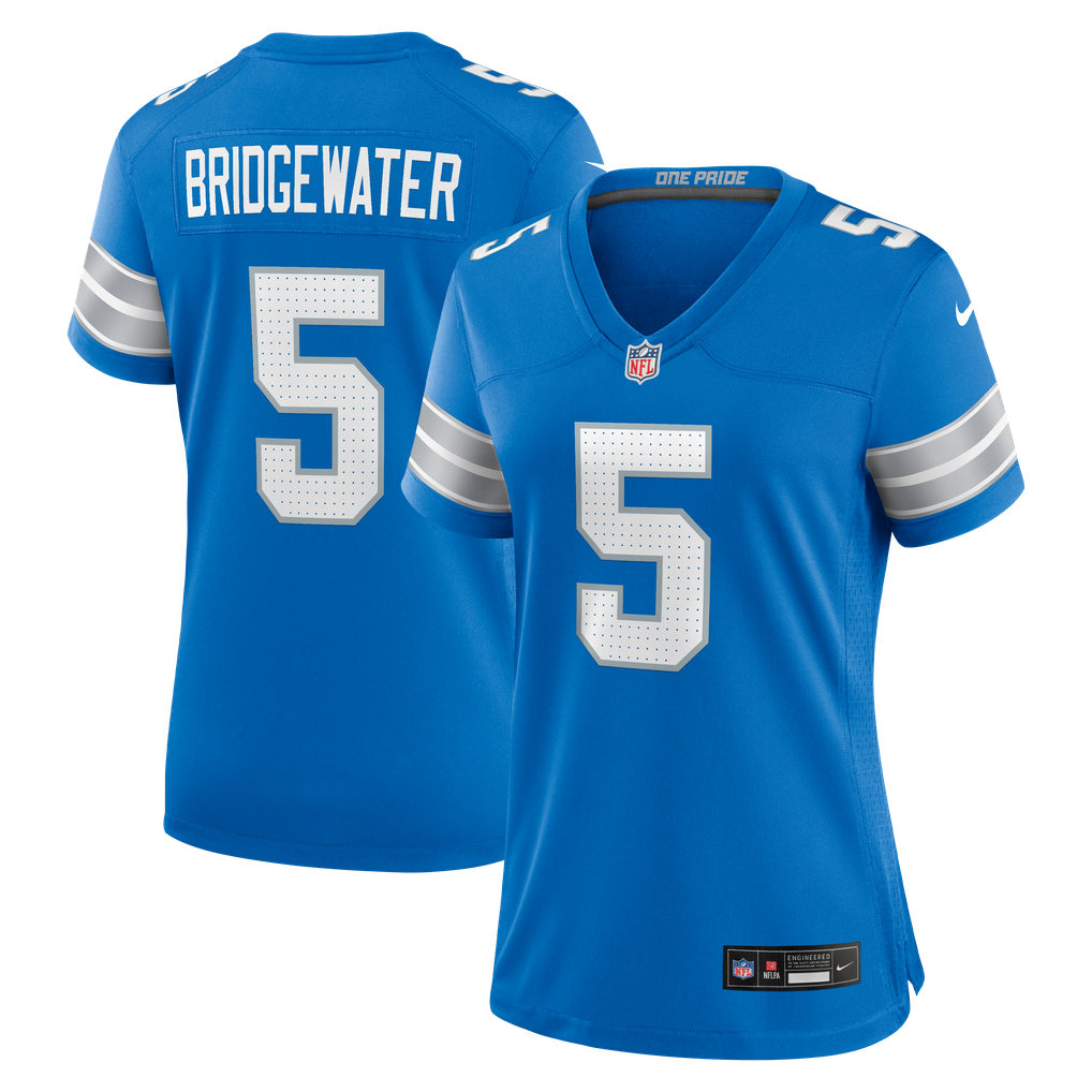Women's Detroit Lions Teddy Bridgewater Nike  Blue Team Game Jersey - Image 2