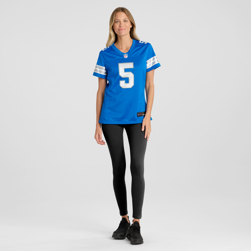 Women's Detroit Lions Teddy Bridgewater Nike  Blue Team Game Jersey - Image 5