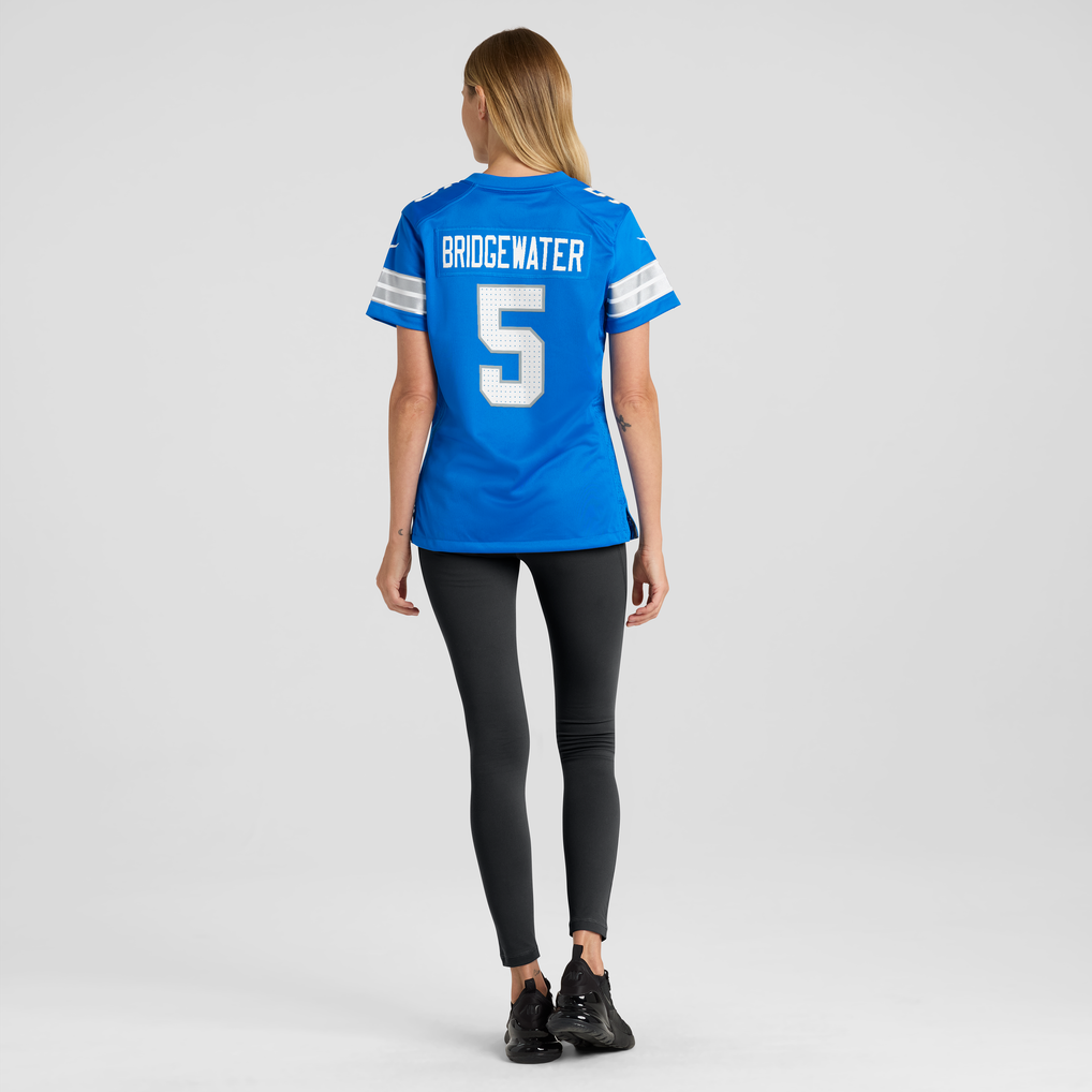 Women's Detroit Lions Teddy Bridgewater Nike  Blue Team Game Jersey - Image 6