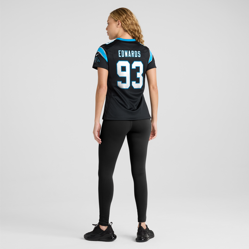 Women's Carolina Panthers TeRah Edwards Nike Black Team Game Jersey - Image 4