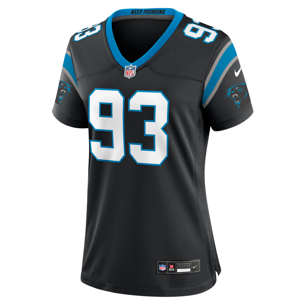 Women's Carolina Panthers TeRah Edwards Nike Black Team Game Jersey - Image 7