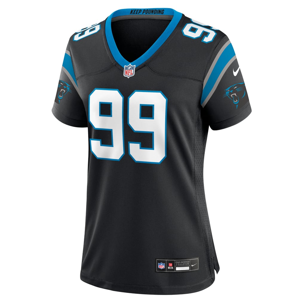 Women's Carolina Panthers Tershawn Wharton Nike Black Team Game Jersey - Image 3