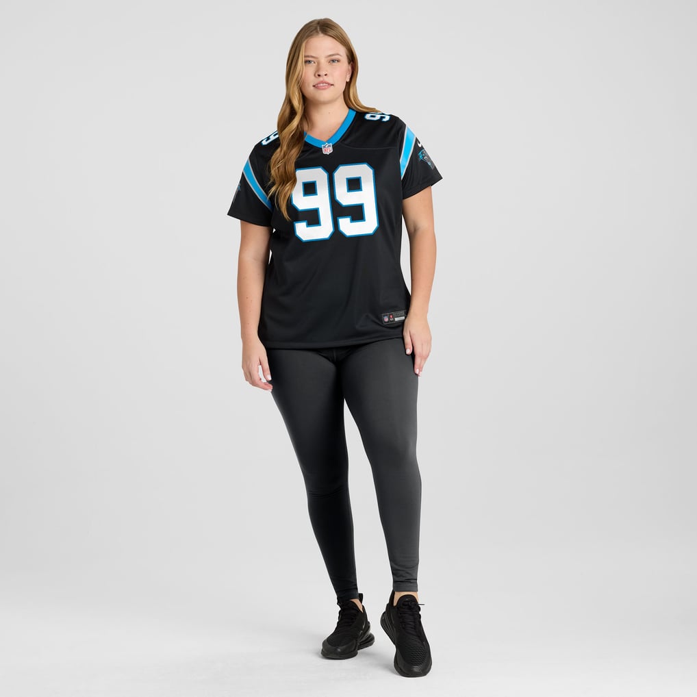 Women's Carolina Panthers Tershawn Wharton Nike Black Team Game Jersey - Image 7