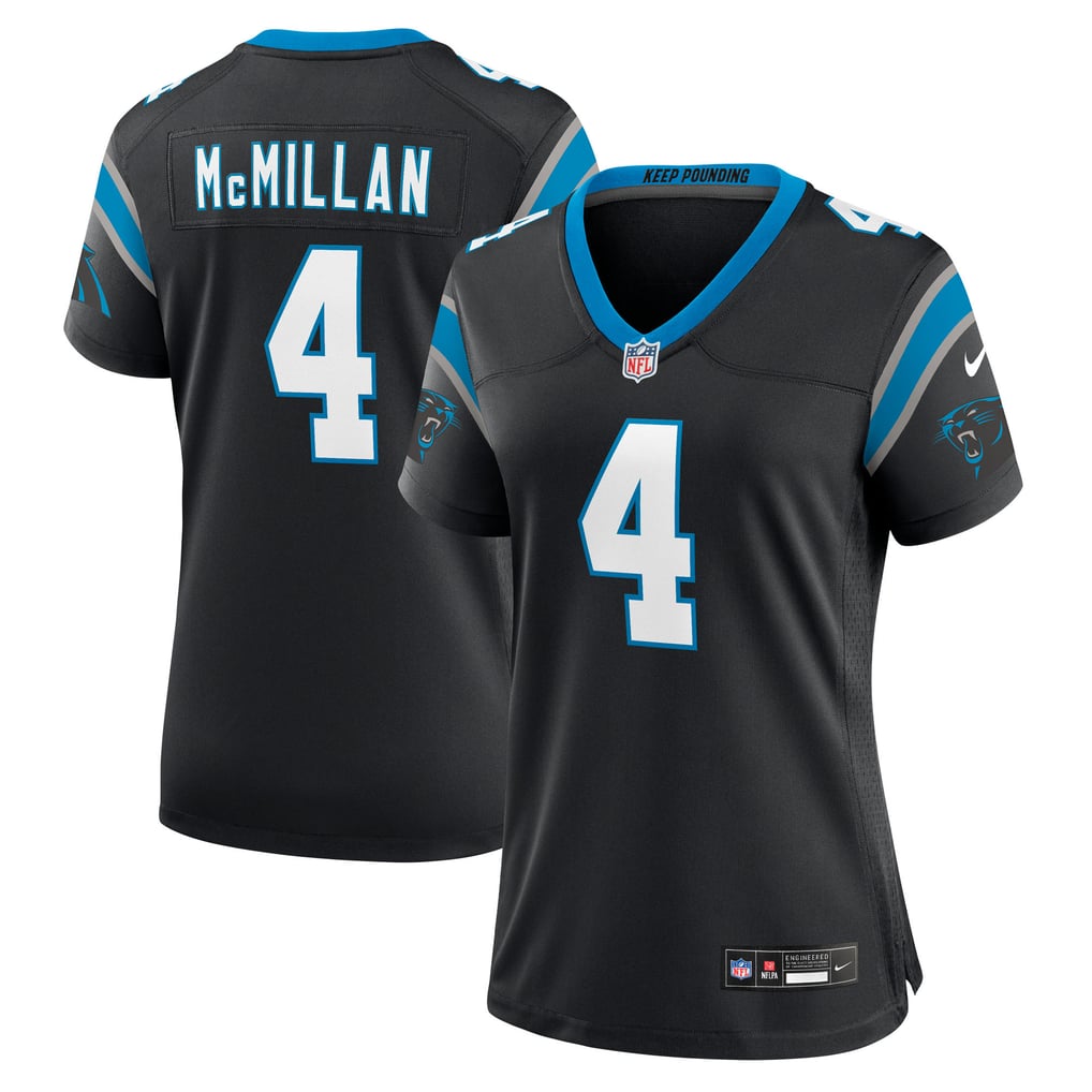 Women's Carolina Panthers Tetairoa McMillan Nike Black Team Game Jersey - Image 2
