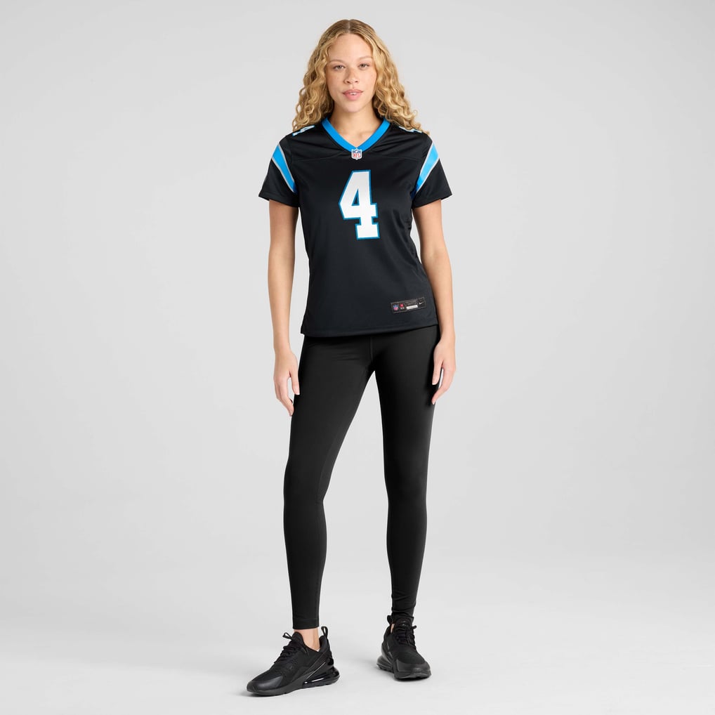 Women's Carolina Panthers Tetairoa McMillan Nike Black Team Game Jersey - Image 5