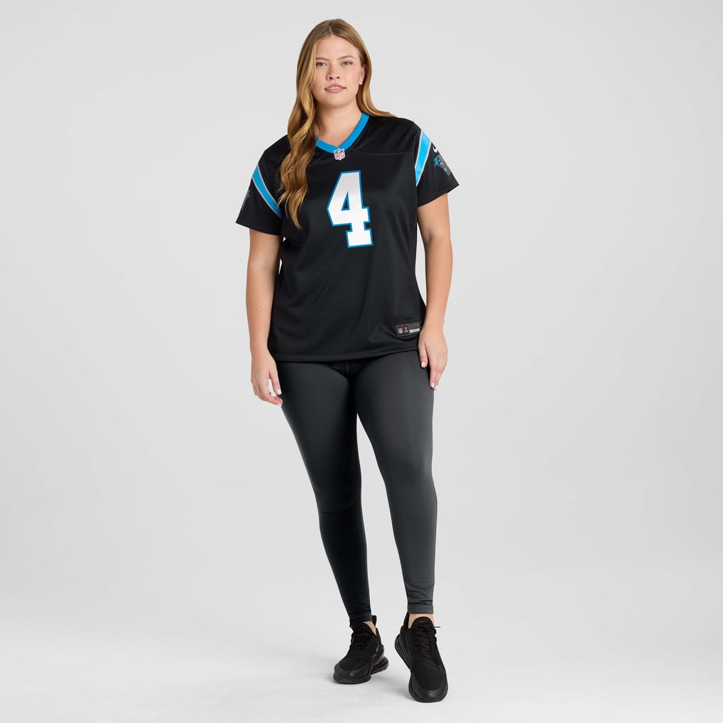 Women's Carolina Panthers Tetairoa McMillan Nike Black Team Game Jersey - Image 7