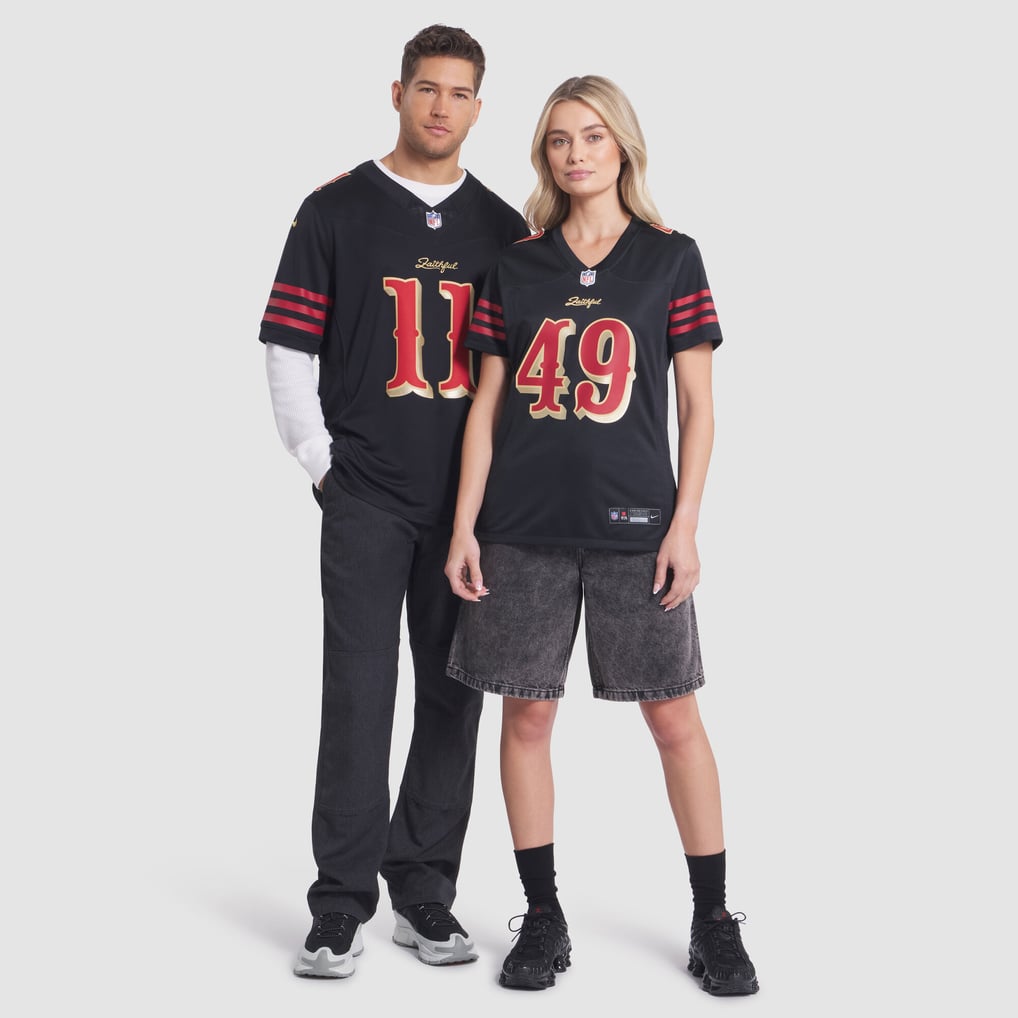 Women's San Francisco 49ers The Faithful Nike Black Rivalries Collection Game Jersey - Image 5