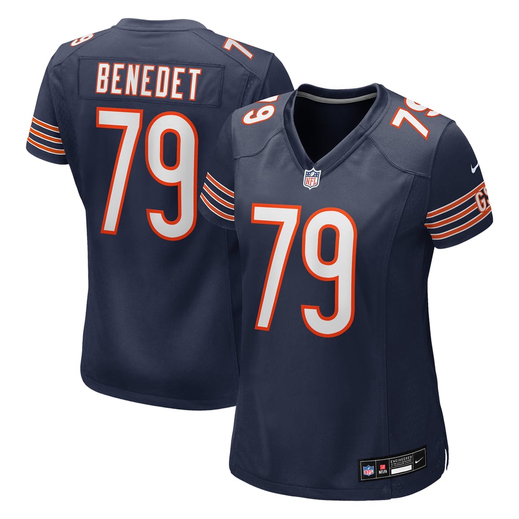 Women's Chicago Bears Theo Benedet Nike Navy Team Game Jersey - Image 1