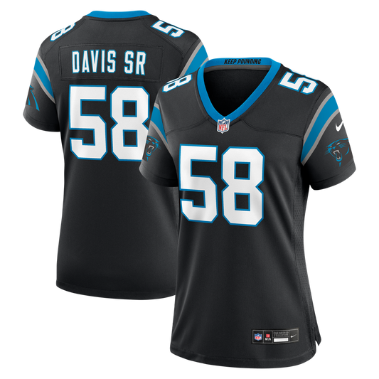 Women's Carolina Panthers Thomas Davis Sr. Nike Black Team Retired Game Jersey - Image 1